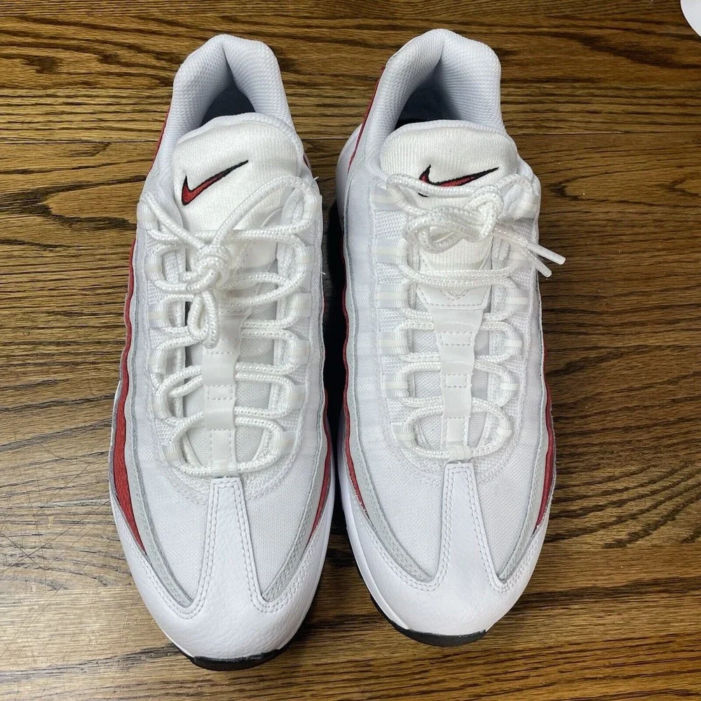 Nike Air Max 95 Essential Black White Varsity Red Grey Shoes Men Size 9 NEW - Picture 4 of 7
